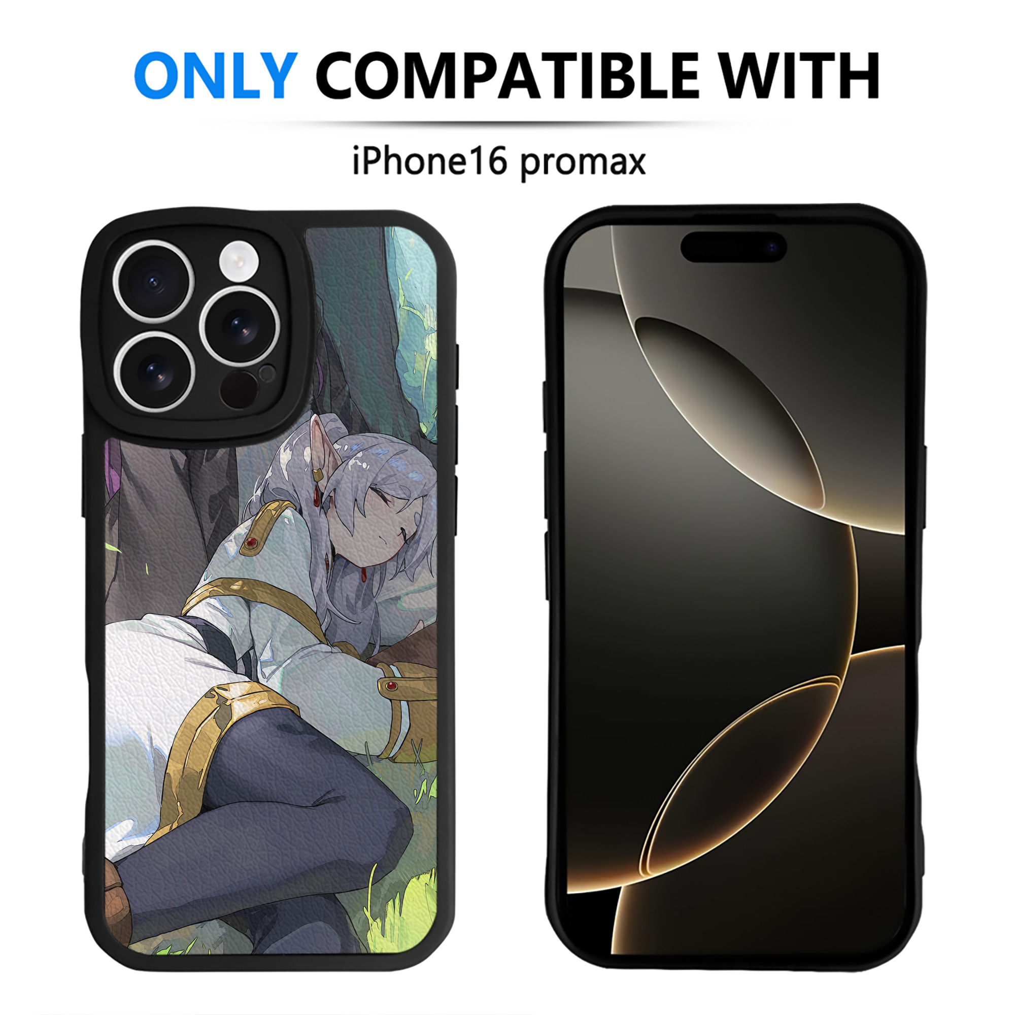 （画像用） 葬送のフリーレン Frieren 【iPhone 16シリーズ対応】シリコンスマホケース（レザー調） 材質：シリコン